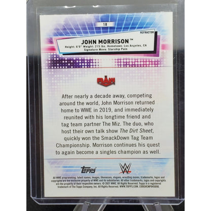 2021 Topps Chrome WWE John Morrison #18 Refractor wrestling card