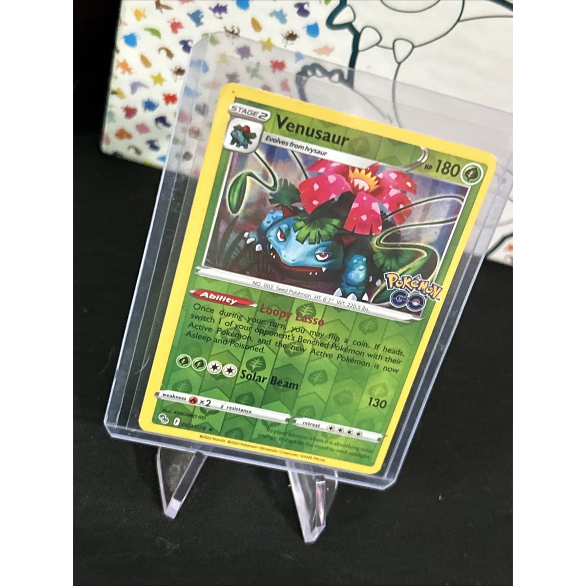 Pokemon Go TCG Venusaur Holo Rare 03/078 - Top Loaded - Pack Fresh New