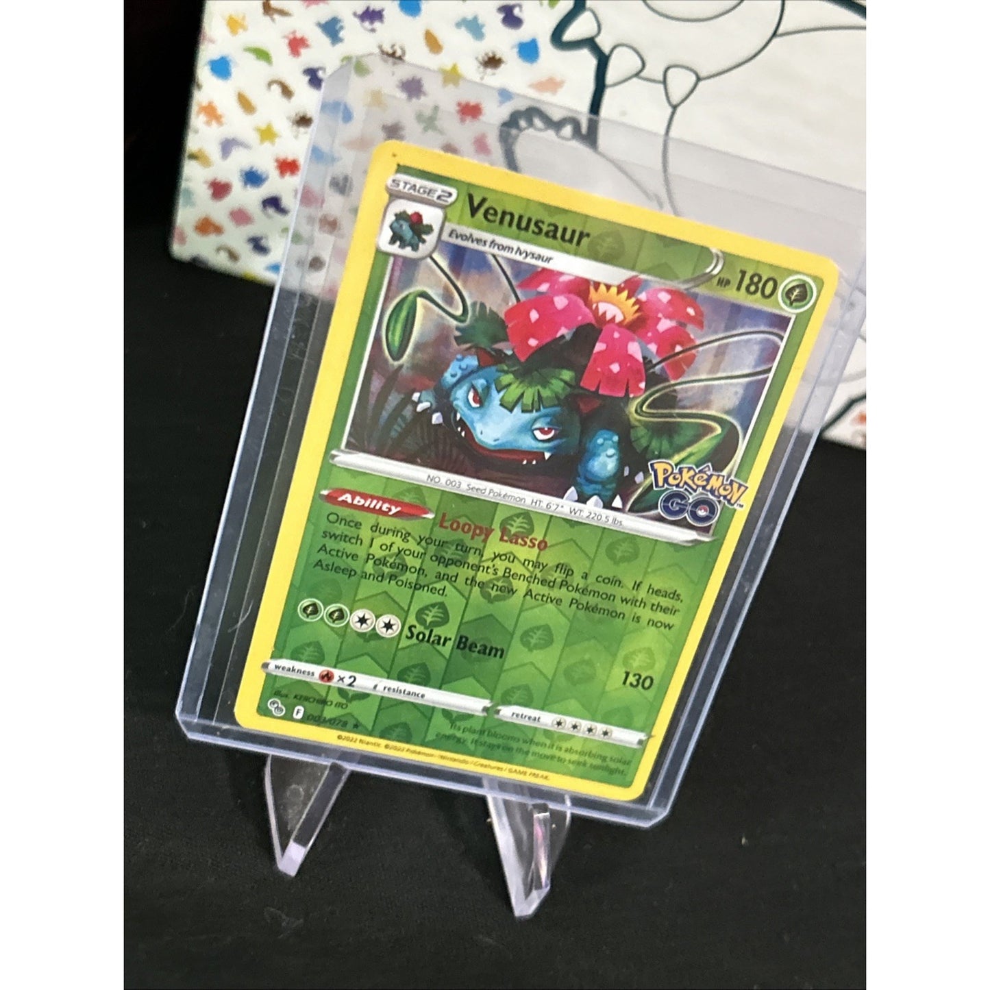 Pokemon Go TCG Venusaur Holo Rare 03/078 - Top Loaded - Pack Fresh New