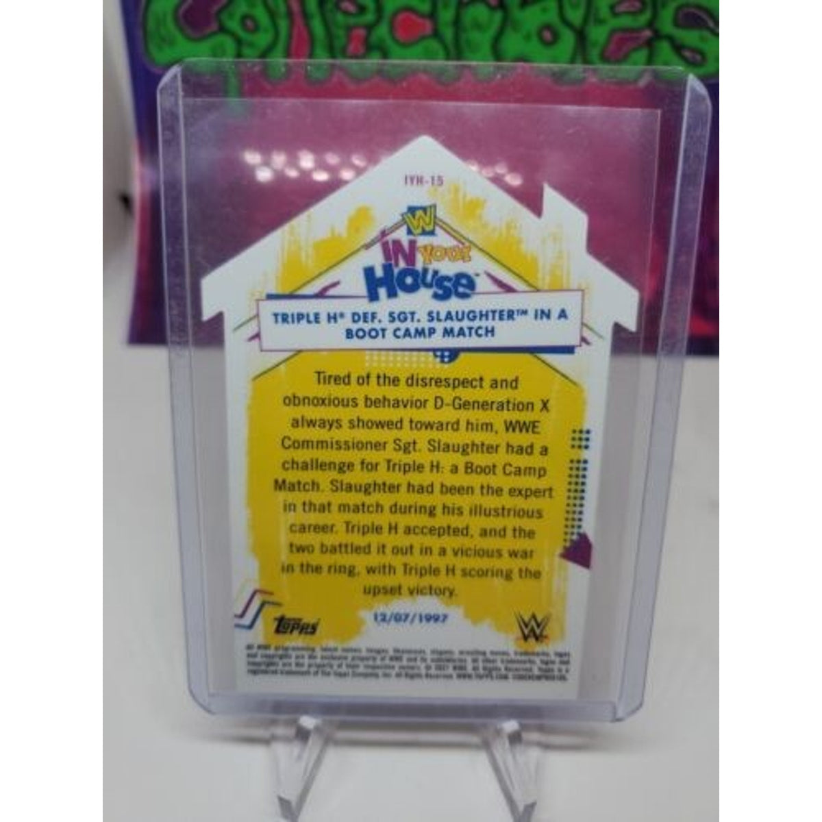 2021 Topps Chrome WWE #IYH-15 Triple H Die-Cut In Your House SP Refractor