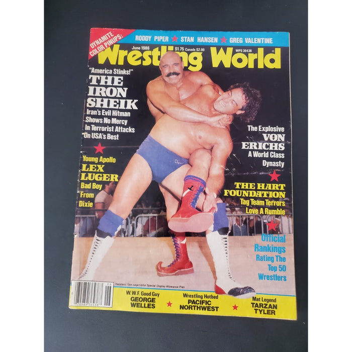 June 1986 Wrestling World Magazine – Iron Sheik Cover