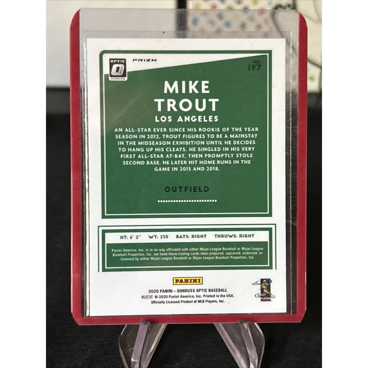 2020 Panini Donruss Optic Mike Trout All-Stars Red Wave Prizm - Pack Fresh New