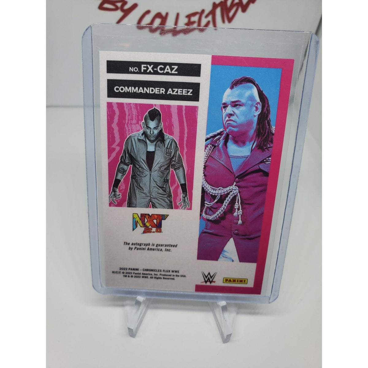 2022 Panini Chronicles WWE - Flux Auto #FX-CAZ Commander Azeez (AU, RC)