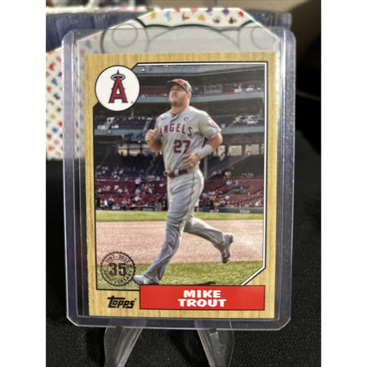 2022 Topps Mike Trout 1987 Topps 35th Anniversary #T87-100 Angels / Pack Fresh