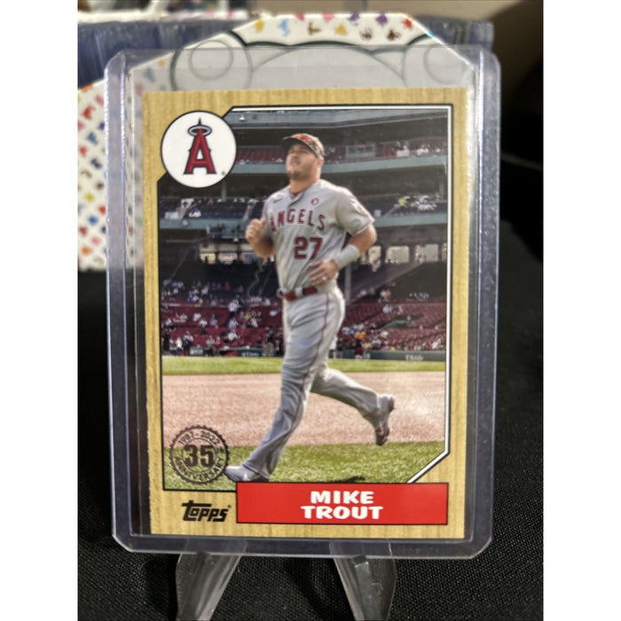 2022 Topps Mike Trout 1987 Topps 35th Anniversary #T87-100 Angels / Pack Fresh