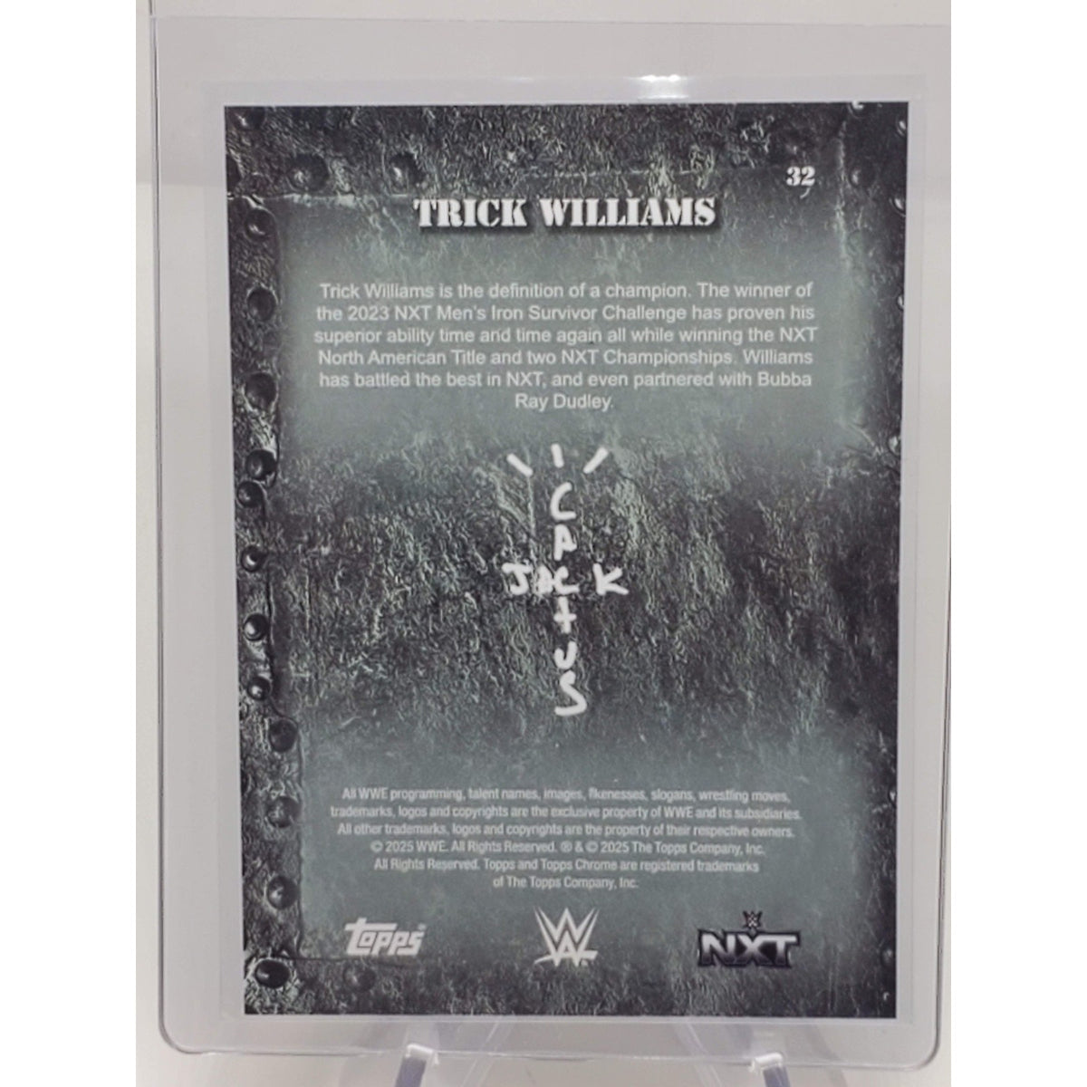 2025 Topps Chrome WWE X Cactus Jack - Trick Williams, Trick Williams #32 Black &