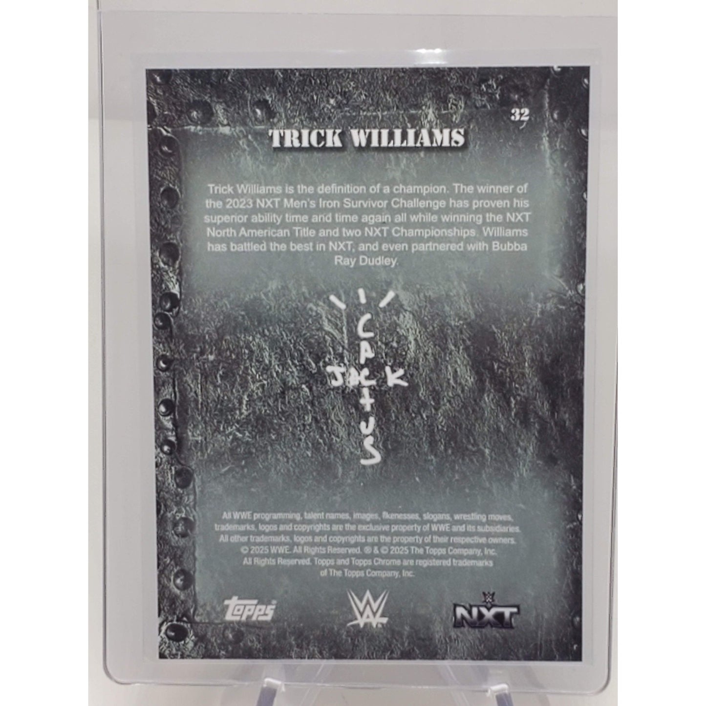 2025 Topps Chrome WWE X Cactus Jack - Trick Williams, Trick Williams #32 Black &