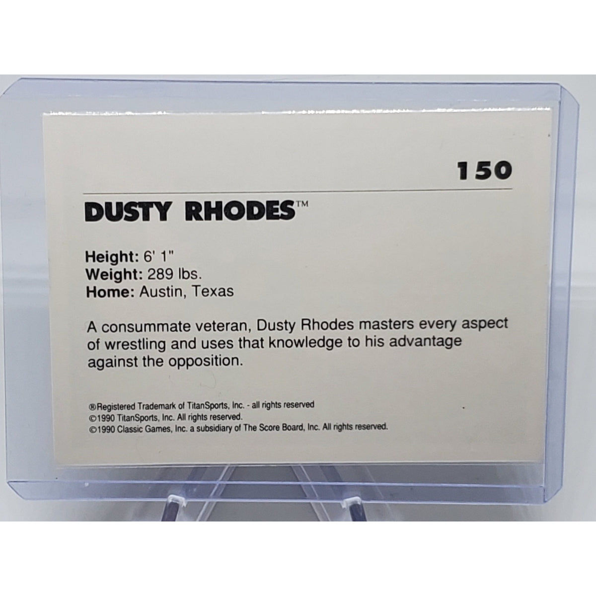 1990 WWF Classic Series 2 Dusty Rhodes #150 Wrestling Trading Card wwe wcw