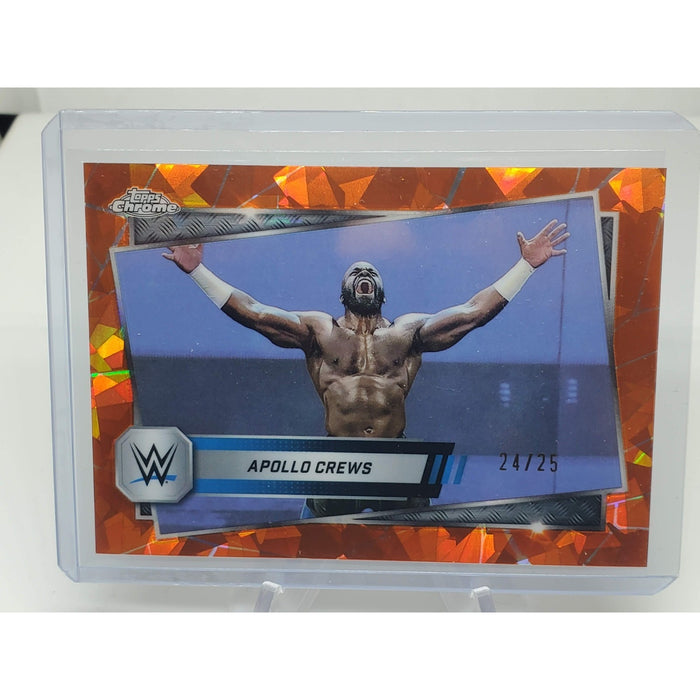 2025 Topps Chrome WWE Apollo Crews Orange Refractor 24/25
