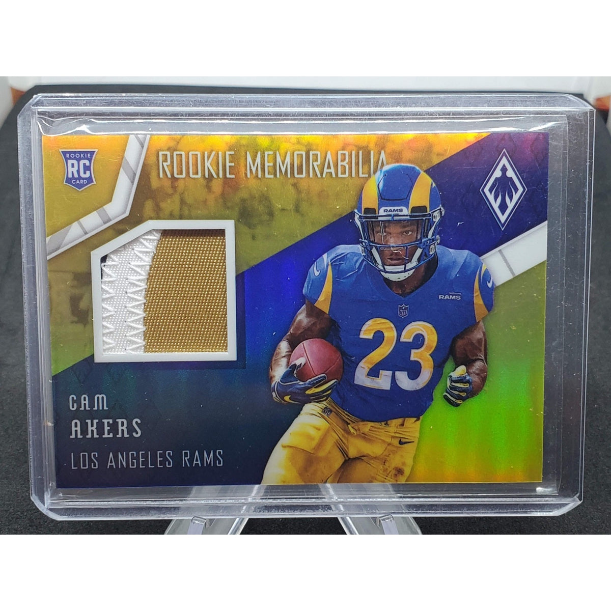 2020 Panini Phoenix - Rookie Memorabilia Cam Akers #24 Prime Yellow /50 (MEM,...