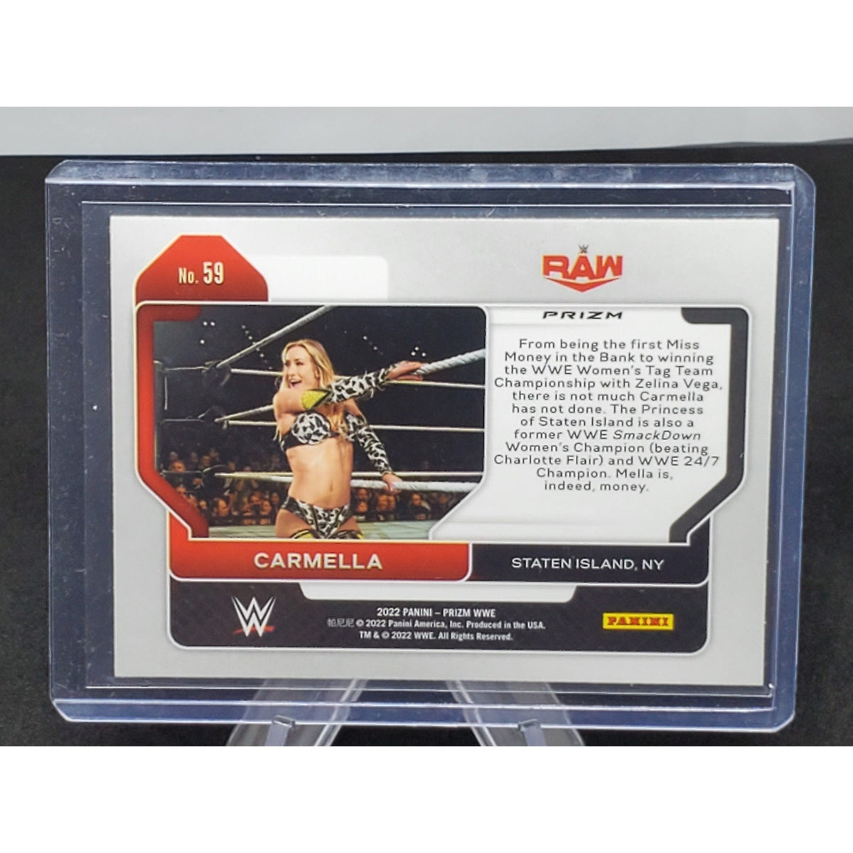 Carmella 2022 Panini Prizm WWE #59 Red, White and Blue