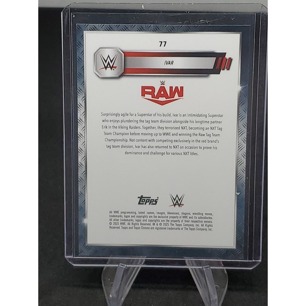 2025 TOPPS CHROME WWE IVAR ORANGE REFRACTOR 04/25