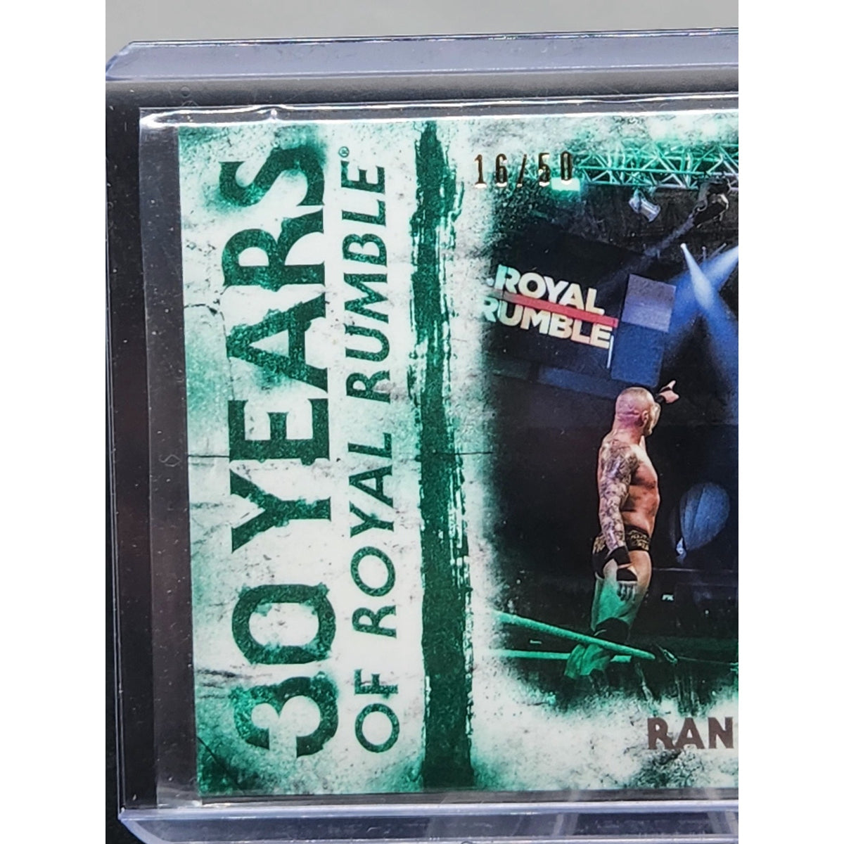 WWE Randy Orton #RR-25 2018 Topps Undisputed Green Parallel Card SN 16/50