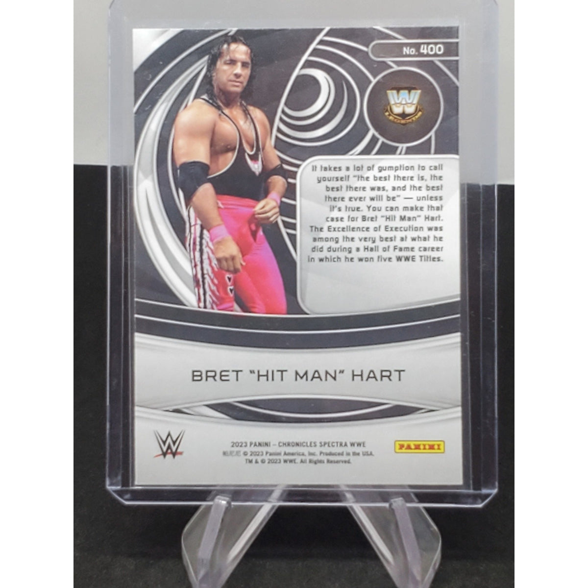 2023 Panini Chronicles WWE Spectra #400 Bret Hit Man Hart - Top Loaded Sleeved