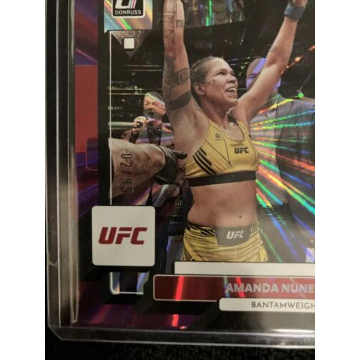 2023 Donruss UFC Amanda Nunes Purple Laser #02/99 Parallel SP Pack Fresh New