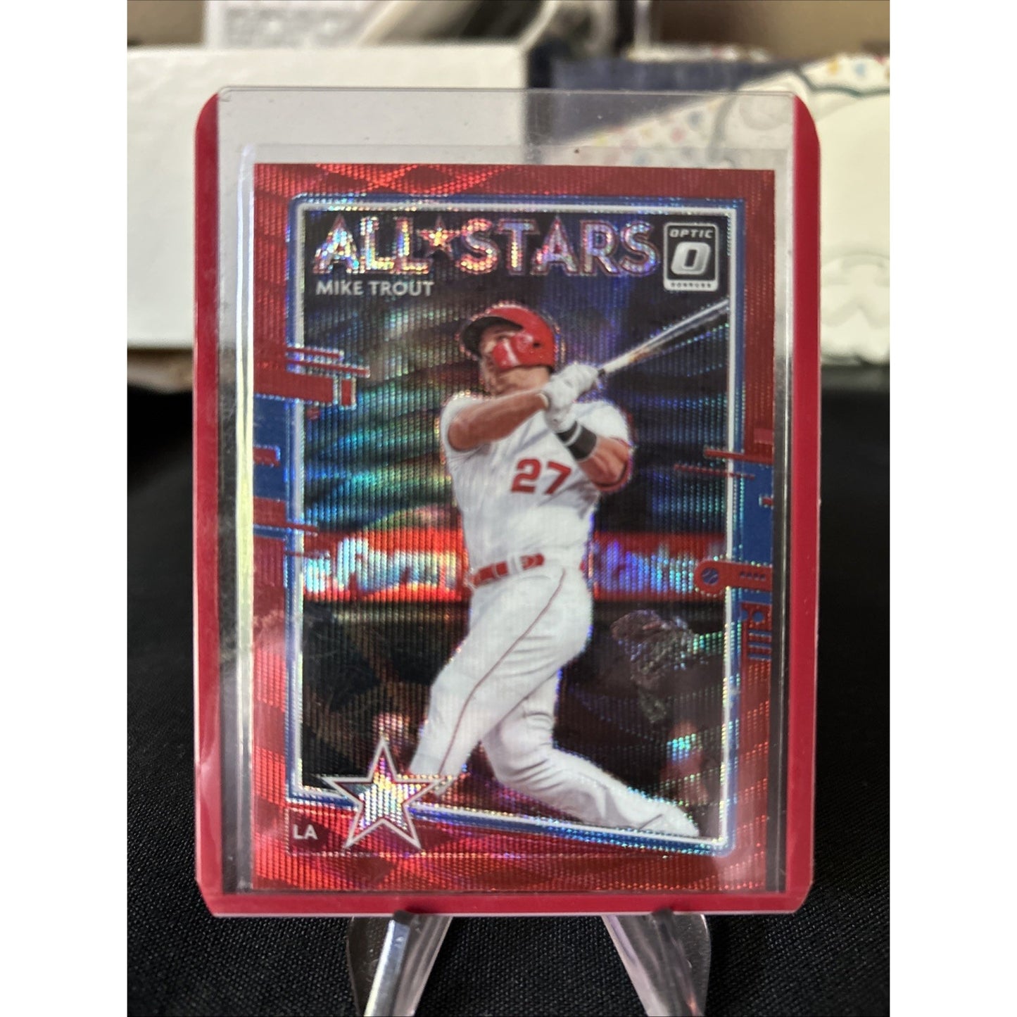 2020 Panini Donruss Optic Mike Trout All-Stars Red Wave Prizm - Pack Fresh New