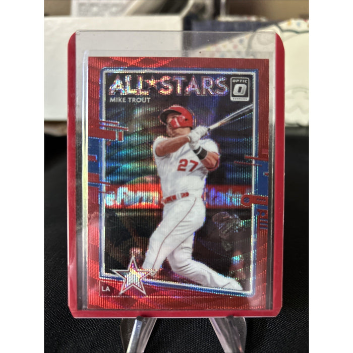 2020 Panini Donruss Optic Mike Trout All-Stars Red Wave Prizm - Pack Fresh New