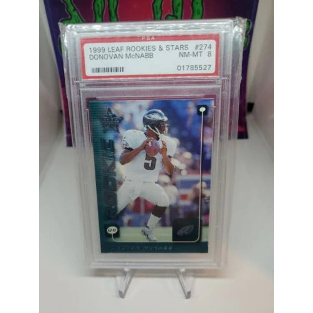 DONOVAN McNABB 1999 LEAF ROOKIES & STARS RC PSA 8