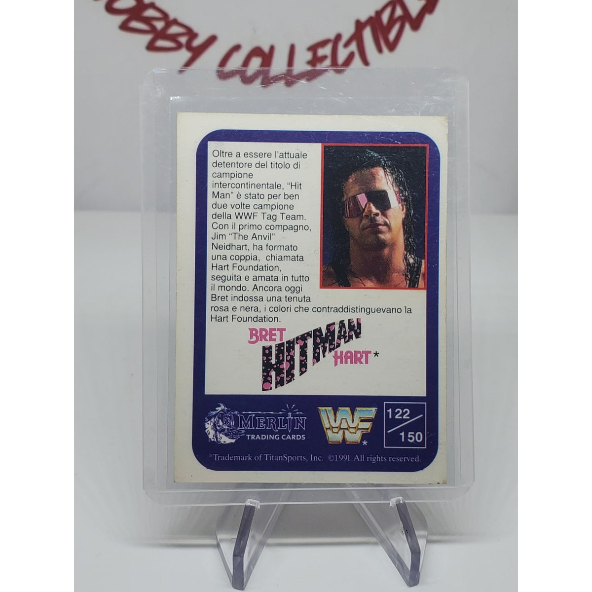 1991 Merlin WWF - Bret Hart #122 Italian