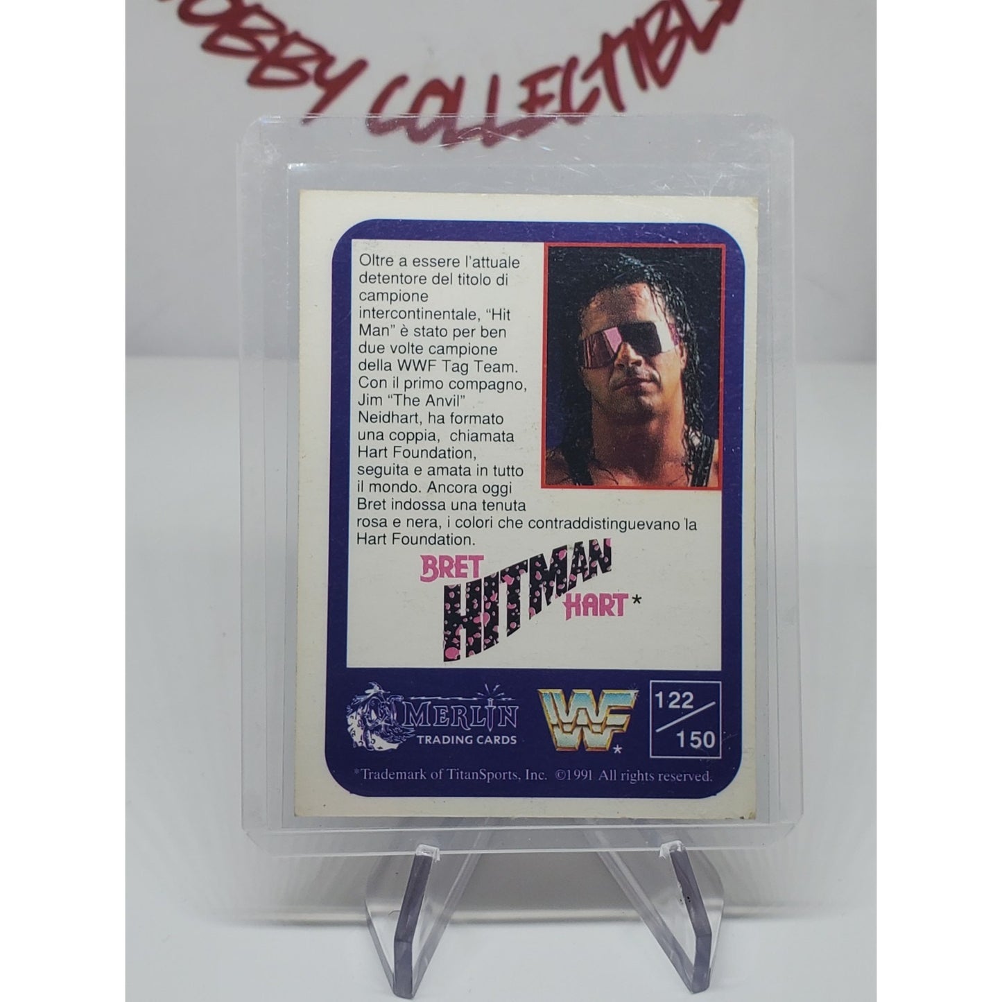 1991 Merlin WWF - Bret Hart #122 Italian