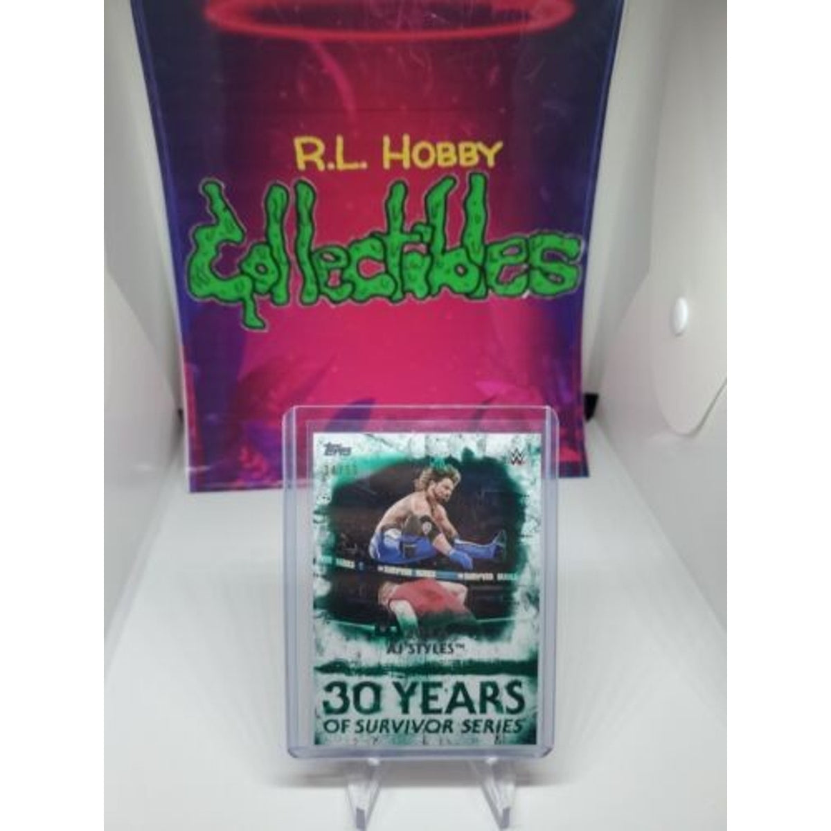 WWE AJ Styles SS-24 2018 Topps Undisputed Green Parallel Card SN #/50