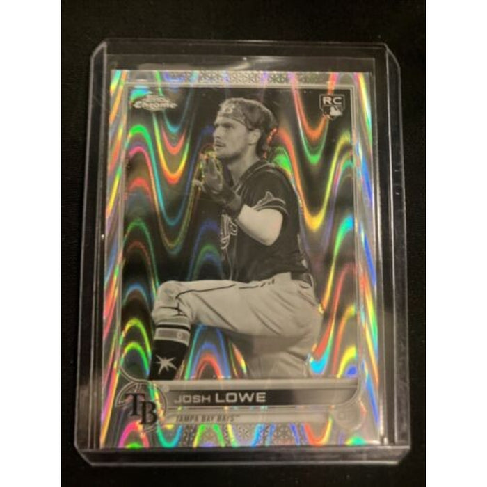 2022 Topps Chrome - Josh Lowe RC - Black & White Raywave - Tampa Bay Rays Ne