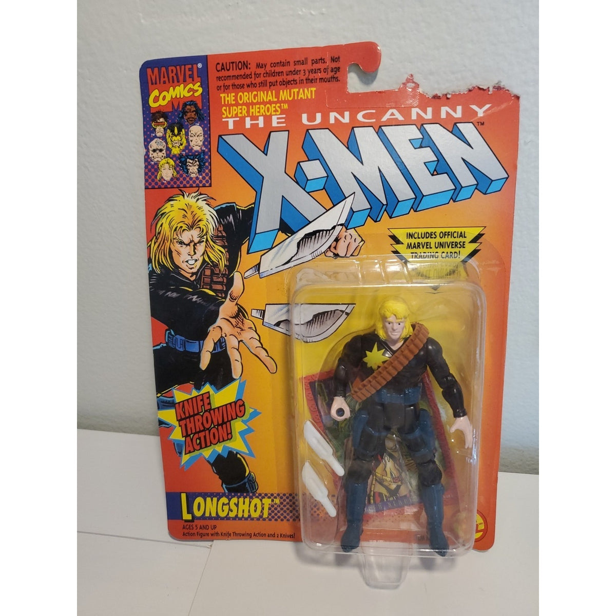 Toybiz Marvel's Uncanny X-Men Vintage Longshot 1993 5" Action Figure Knife Throw