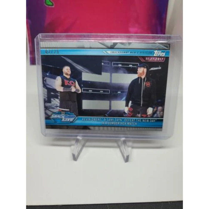 2019 Topps WWE Road To WrestleMania SILVER Kevin Owens Sami Zayn #71 SN# 02/25