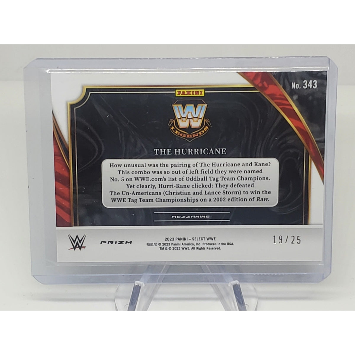 2023 Panini WWE Select Retail Mezzanine Tie-Dye Parallel The Hurricane /25 #343