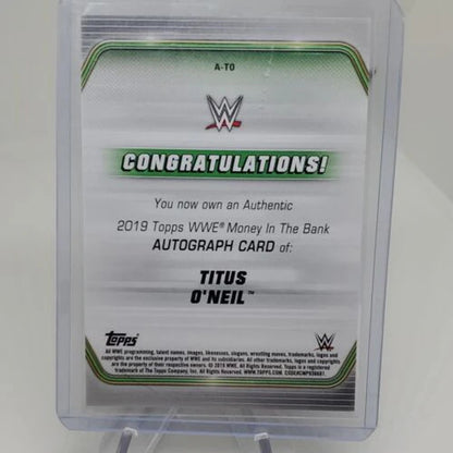 2019 Topps WWE Money In The Bank Auto Autograph #D /199 TITUS O'NEAL