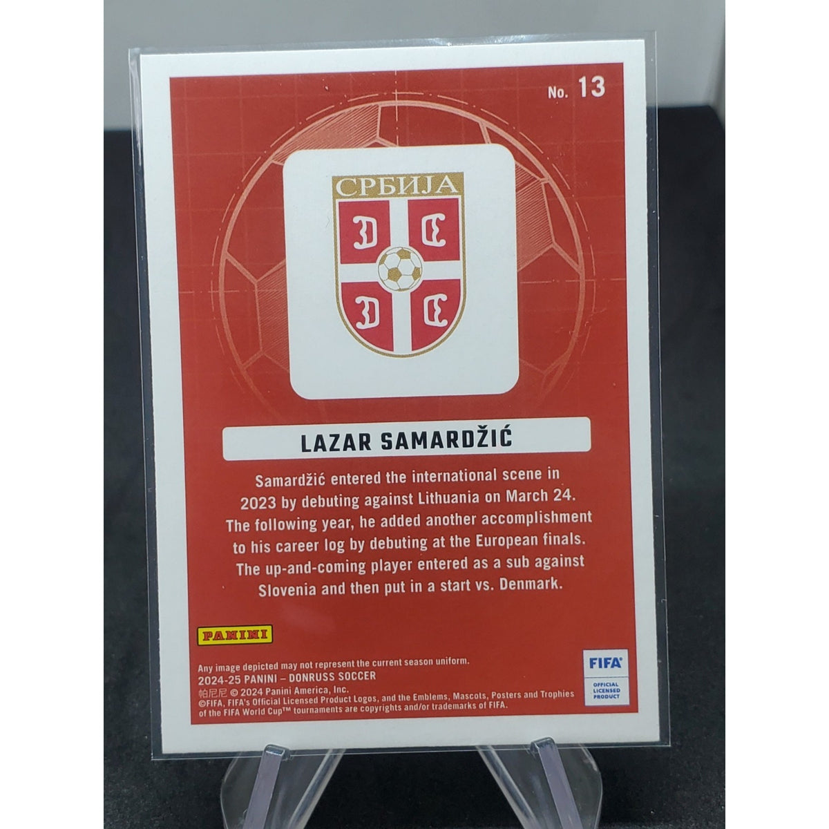 2024-25 Donruss FIFA Soccer Lazar Samardzic #13 Craftsmen Serbia Futbol