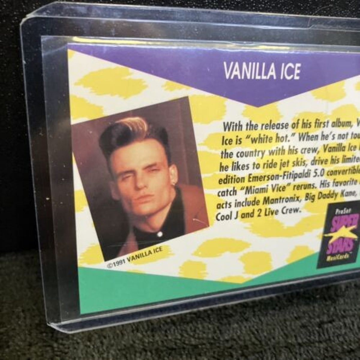 Music VANILLA ICE 1991 Pro Set Super Stars #145.