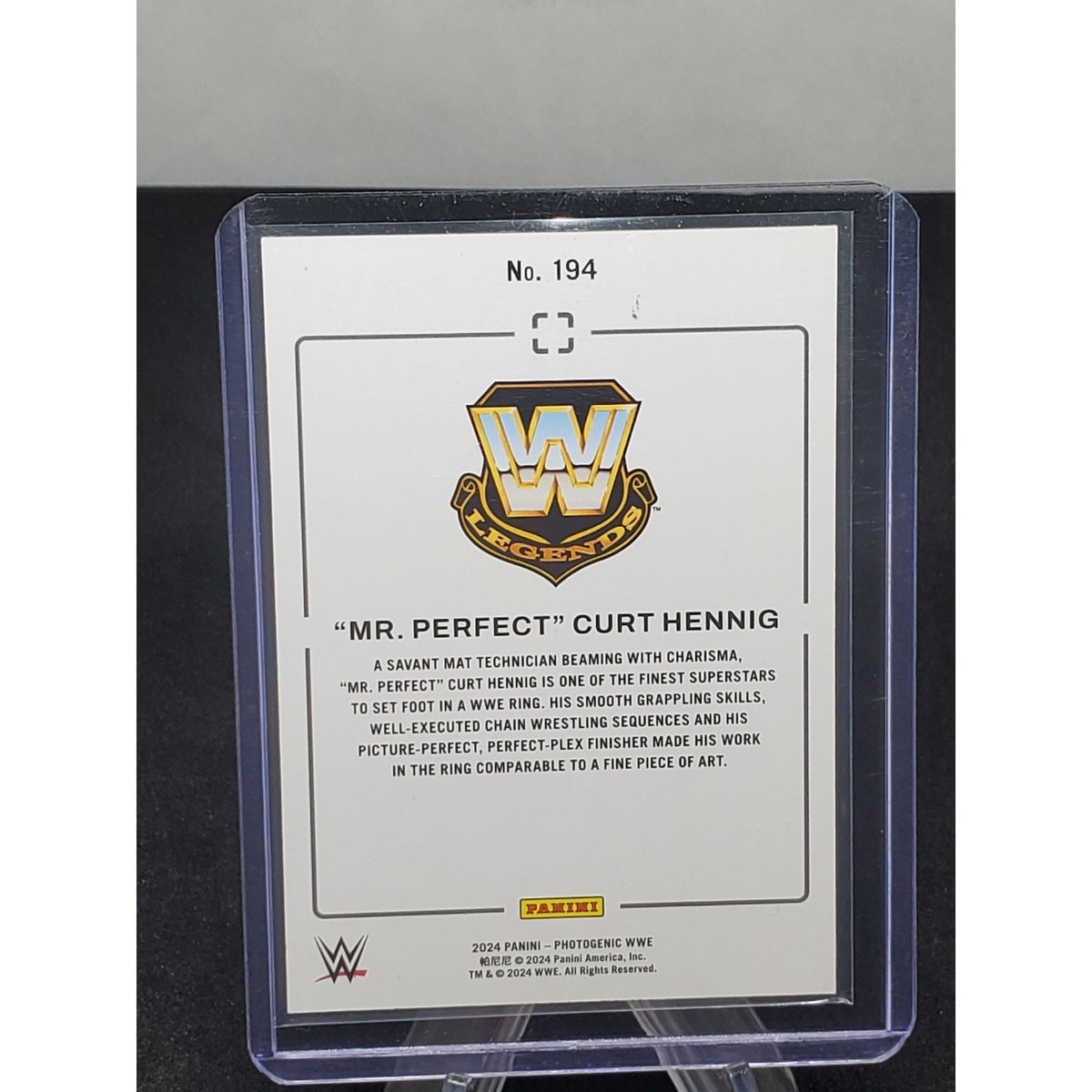 Mr. Perfect Curt Hennig 2024 Panini Photogenic Cracked Ice Prizm /75 Legends HOF