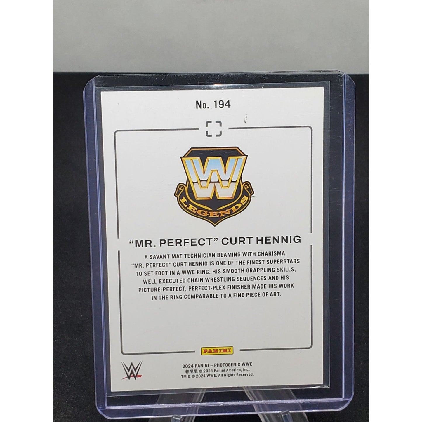 Mr. Perfect Curt Hennig 2024 Panini Photogenic Cracked Ice Prizm /75 Legends HOF