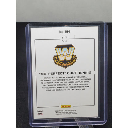 Mr. Perfect Curt Hennig 2024 Panini Photogenic Cracked Ice Prizm /75 Legends HOF