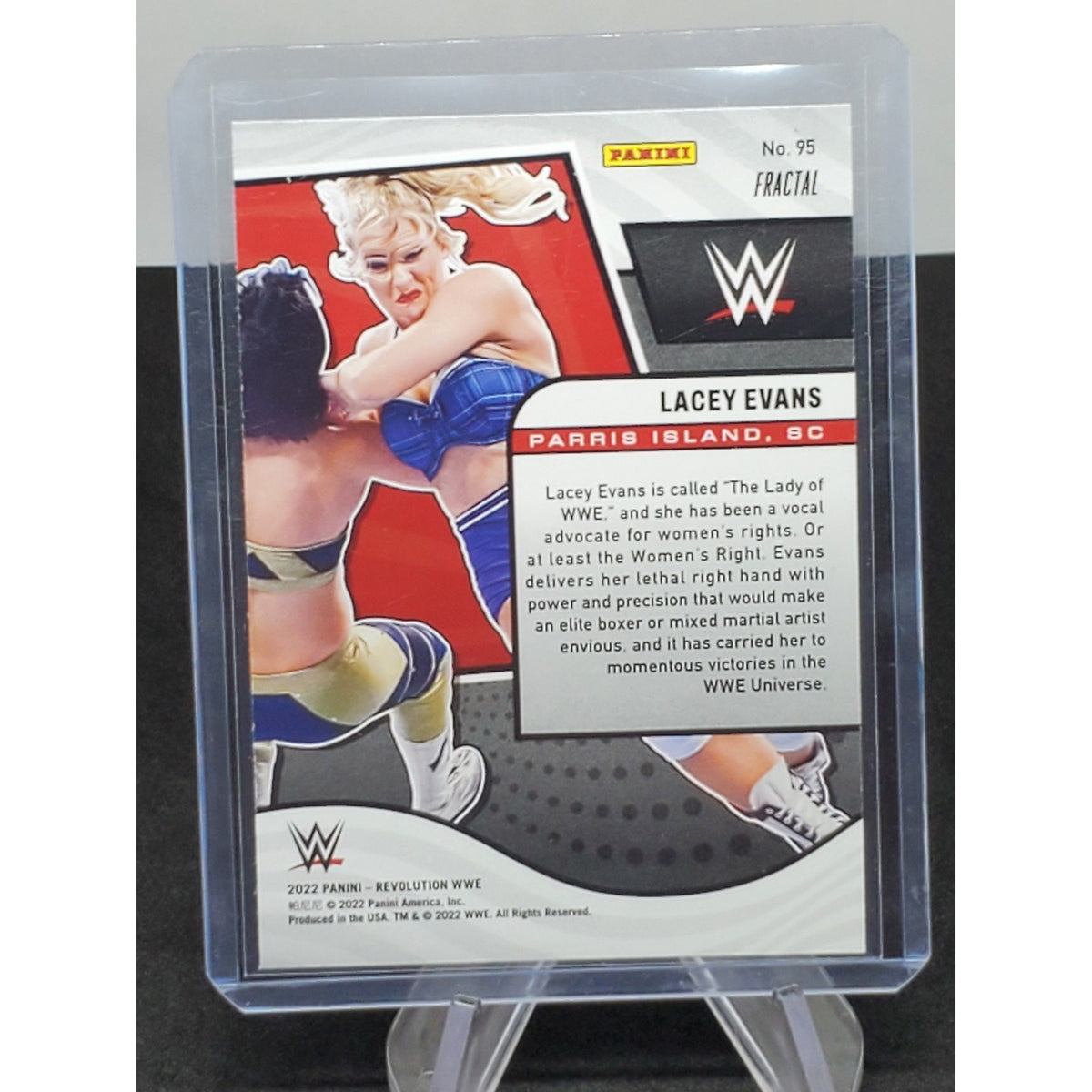 2022 Panini Revolution WWE Fractal #95 Lacey Evans Wrestling Card