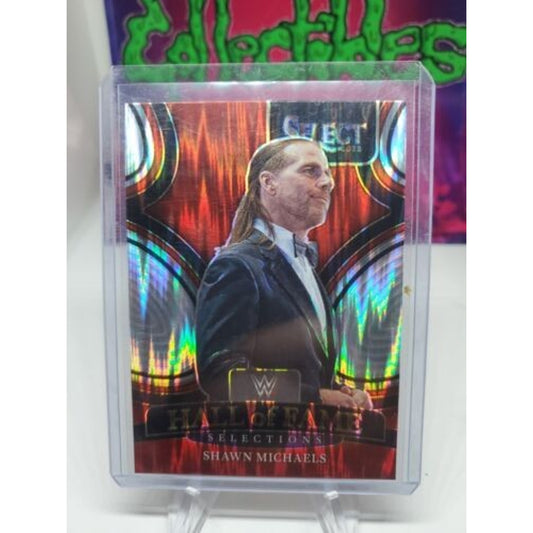Shawn Michaels 2022 WWE Panini Select Hall of Fame Selections Silver Flash Prizm
