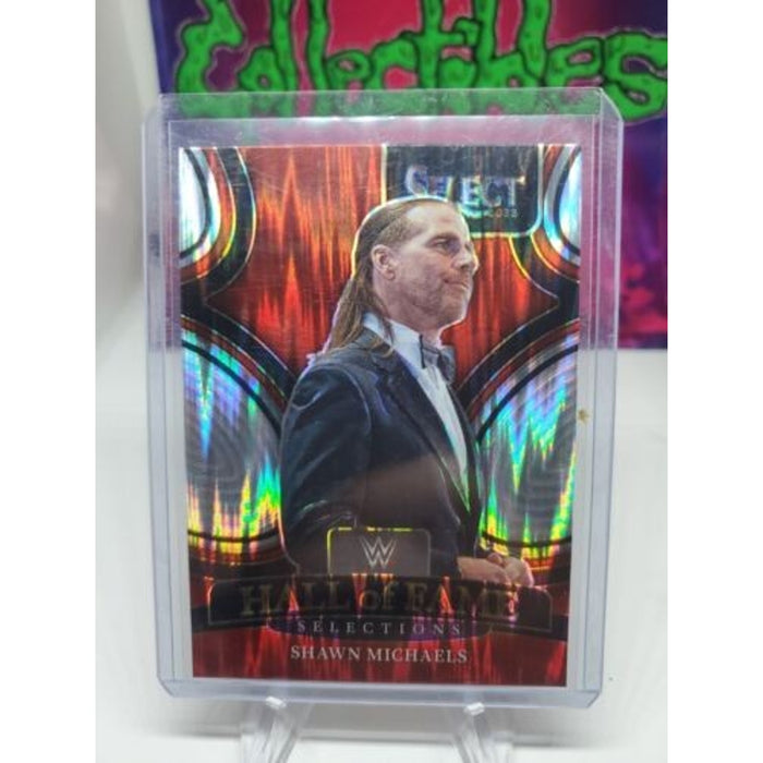 Shawn Michaels 2022 WWE Panini Select Hall of Fame Selections Silver Flash Prizm