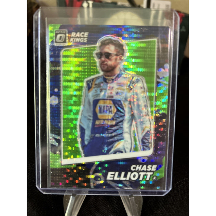 2022 Panini Donruss Optic NASCAR Racing #7 Chase Elliott Green Pulsar Prizm New