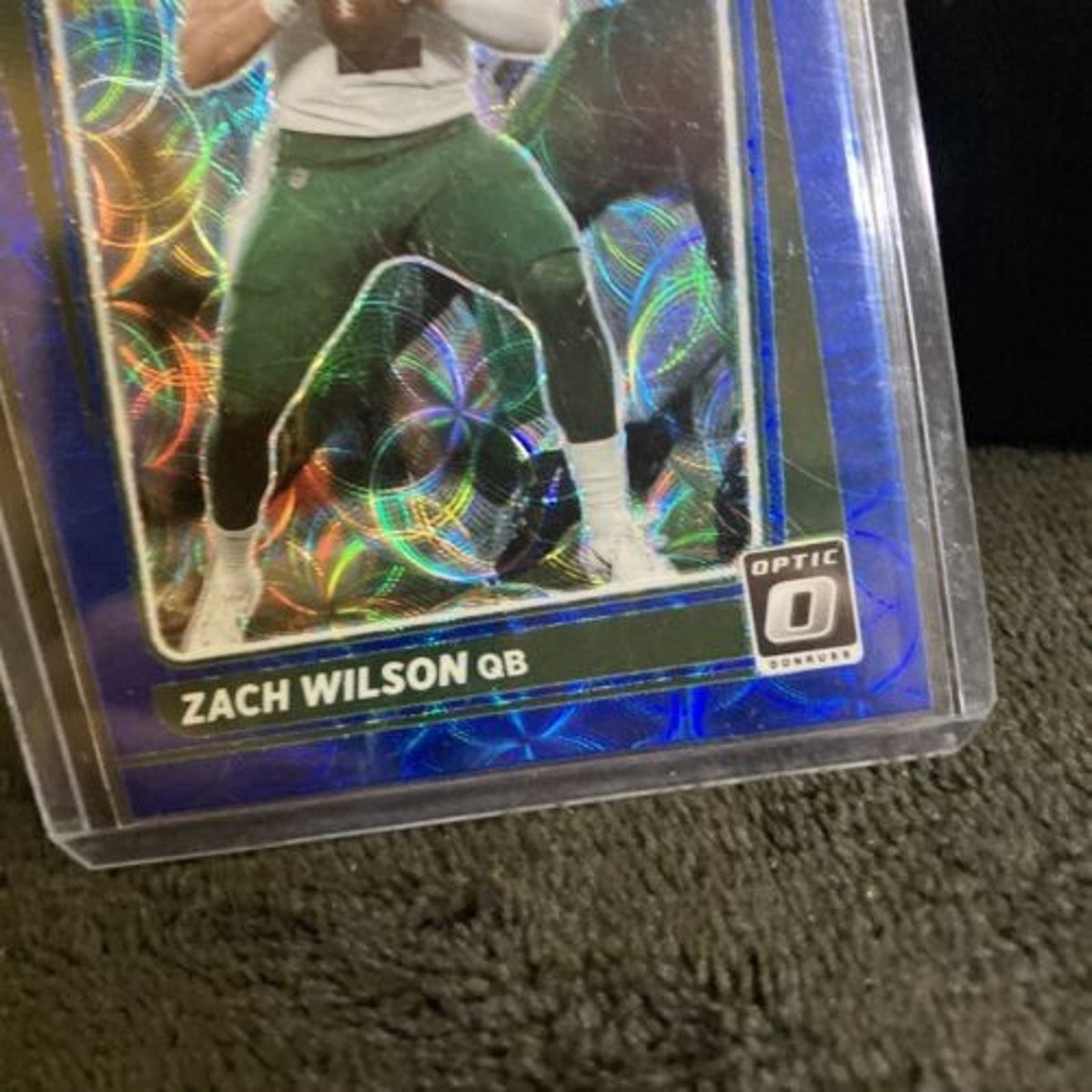 2021 Donruss Optic Zach Wilson Rated Rookie #202 Blue Scope Prizm Jets RC New