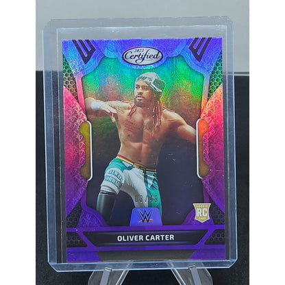 Oliver Carter 2022 Chronicles Certified WWE - Purple RC (03/49) -