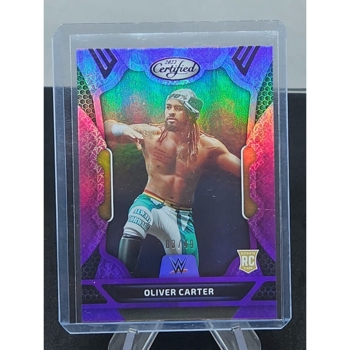 Oliver Carter 2022 Chronicles Certified WWE - Purple RC (03/49) -