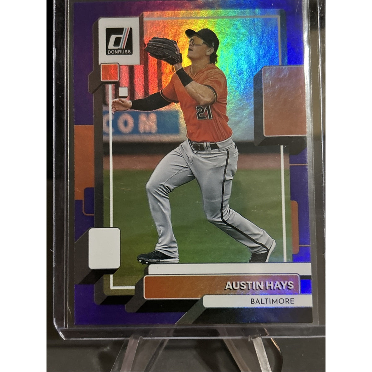 AUSTIN HAYS 2022 Panini Donruss #105 Holo Purple Parallel / Pack Fresh New