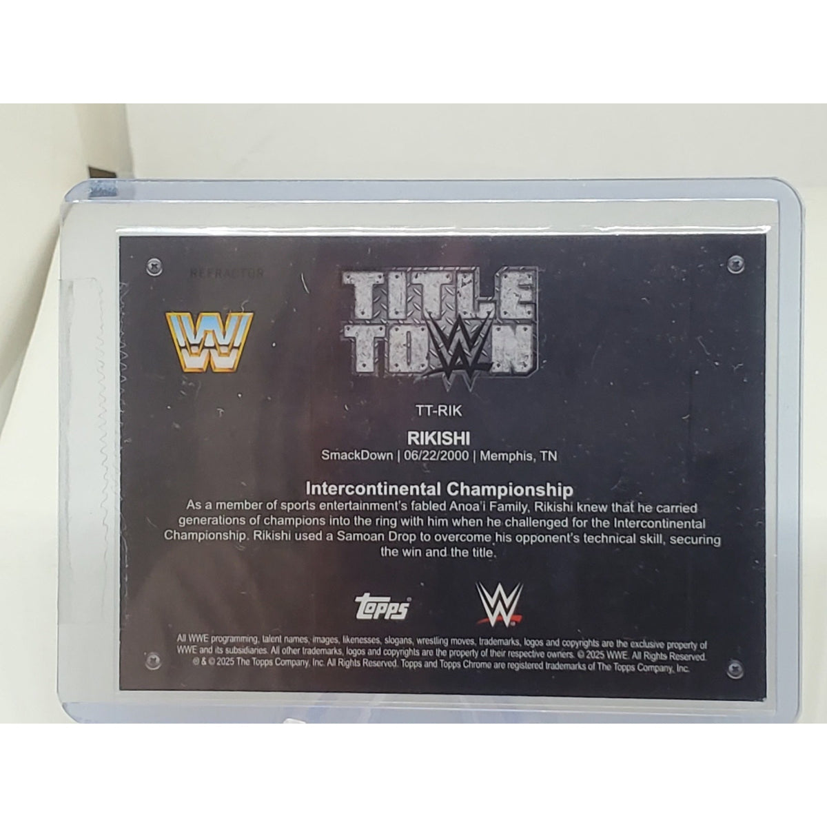 2025 Topps Chrome WWE - Title Town #TT-RIK Rikishi - Refractor Parallel