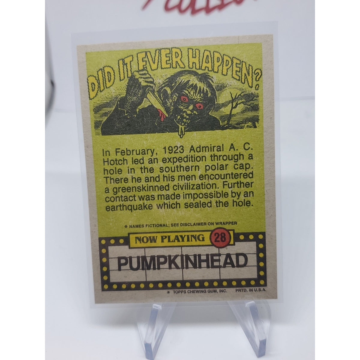 Jb4c Topps Fright Flicks 1988 #28 Pumpkinhead