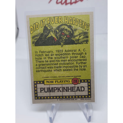 Jb4c Topps Fright Flicks 1988 #28 Pumpkinhead
