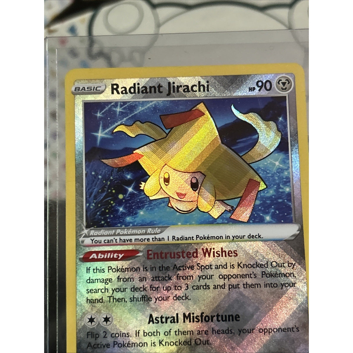 RADIANT JIRACHI 120/195 POKEMON SILVER TEMPEST HOLO - Top Loaded Pack Fresh New