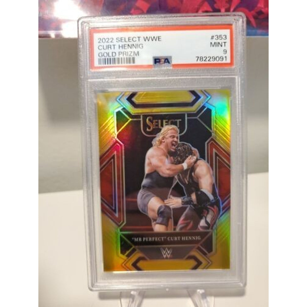 2022 Panini Select WWE "Mr Perfect" Curt Hennig 353 Mezzanine Gold /10