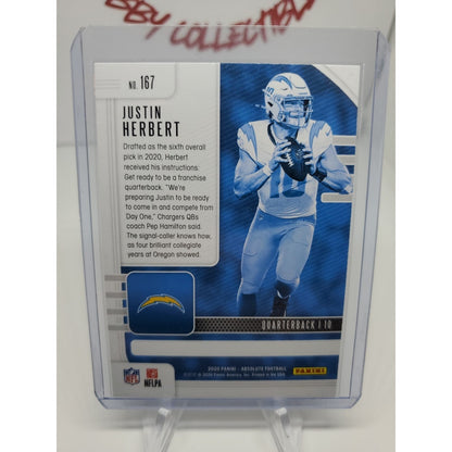 JUSTIN HERBERT RC 💥 2020 Panini Absolute Football Rookie Card #167