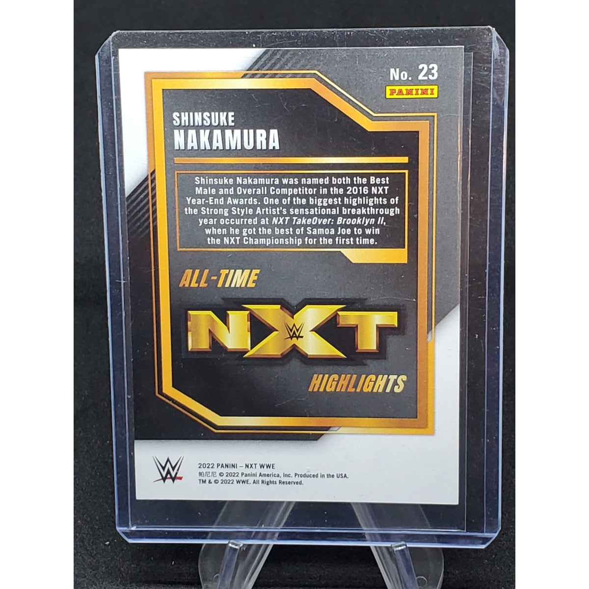 2022 PANINI WWE NXT SHINSUKE NAKAMURA HIGHLIGHTS /75